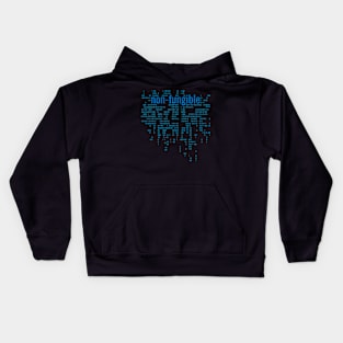Crypto Tech Blue Non-Fungible Digital Array Kids Hoodie